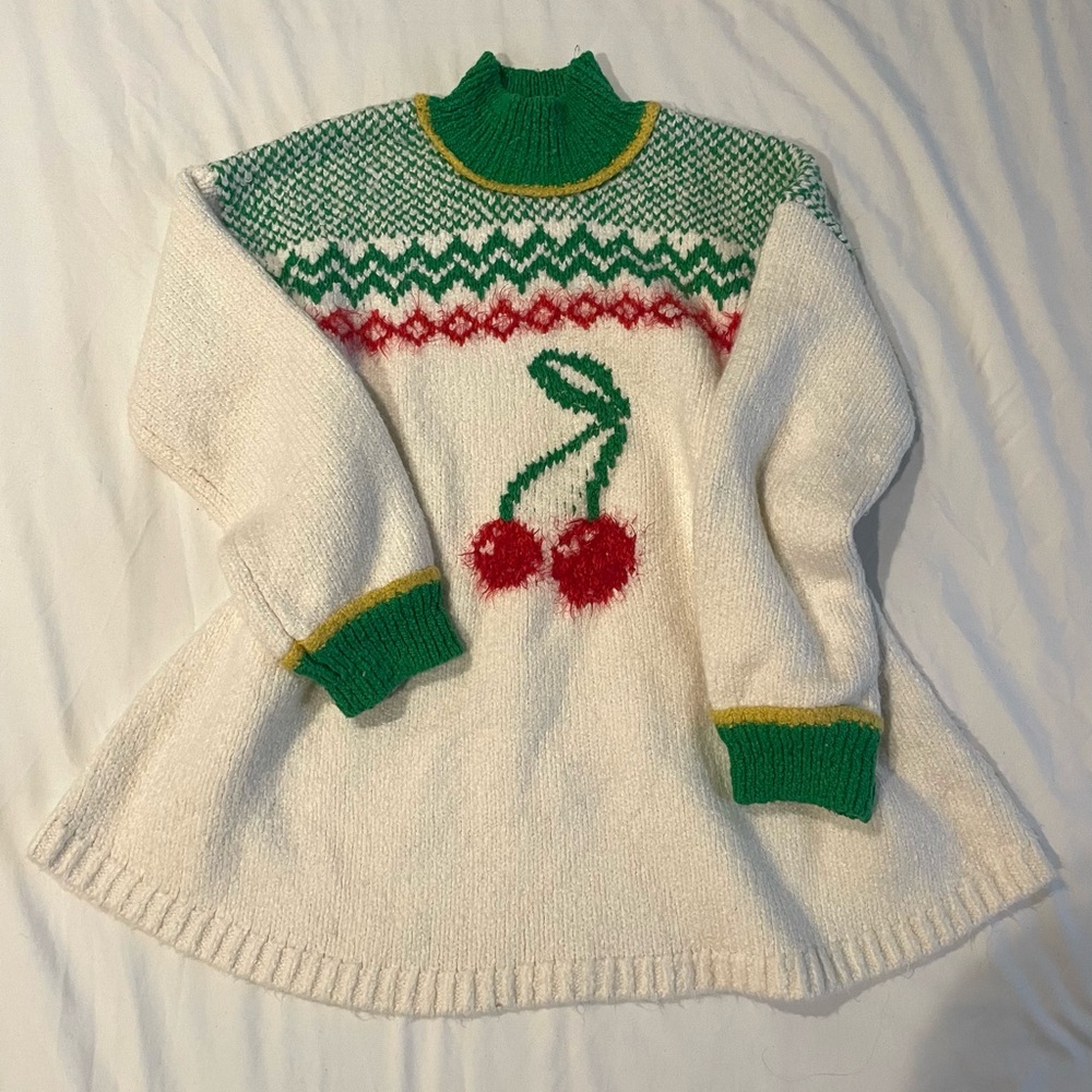 Free People Cherry Heart Sweater Dress